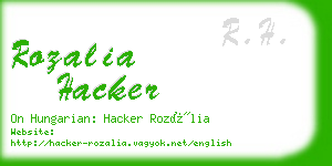rozalia hacker business card